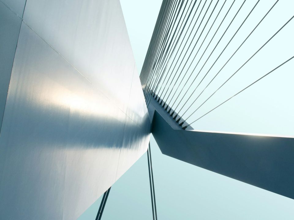 An office building of sleek modern architecture